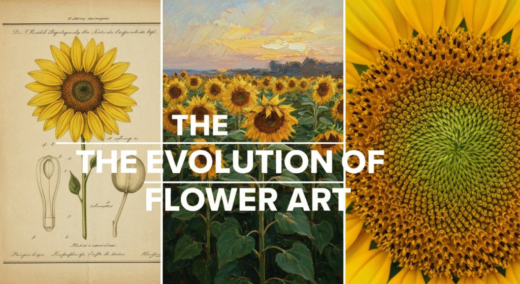 From Sketch to Shutter: Artistic Journey of Flowers Through Time