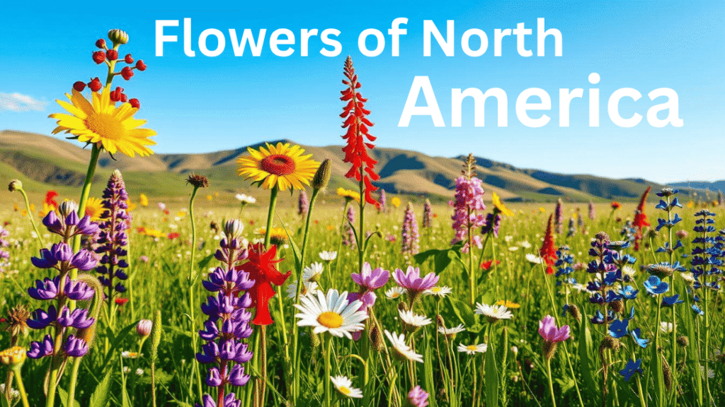 Colorful flowers of North America